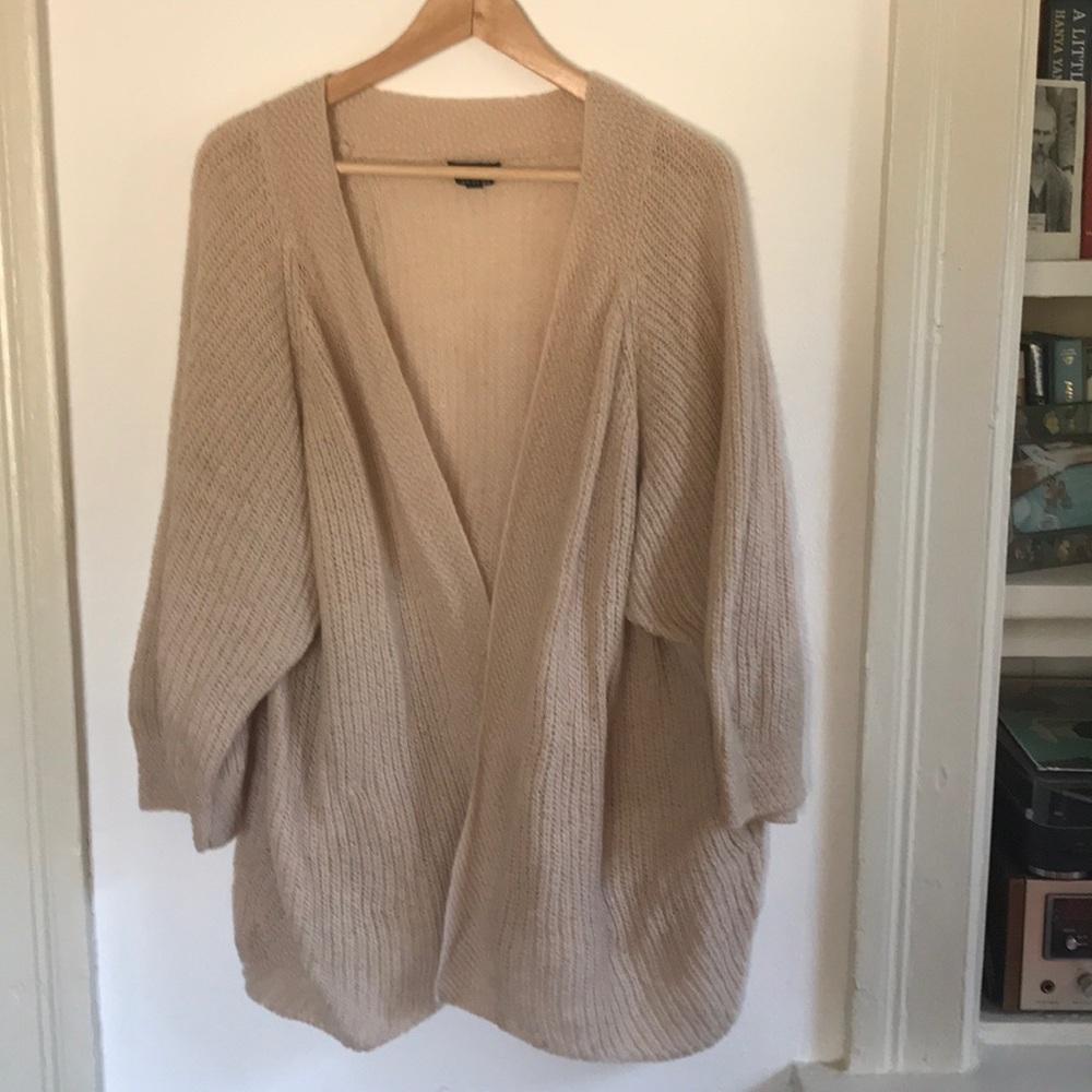 Topshop Loose Knit Boxy Mohair Blend Cardigan